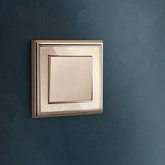 Выключатель Werkel одноклавишный встраиваемый шампань проходной (a050865) - фото 5