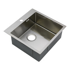 Мойка для кухни Melana ProfLine 50х50х20 см врезная с сифоном сталь (R5050H) - фото 4