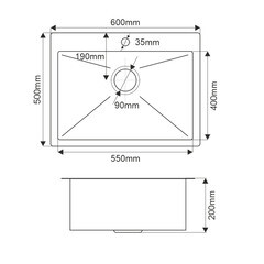 Мойка для кухни Melana ProfLine 60х50х20 см врезная с сифоном сталь (R6050H) - фото 13