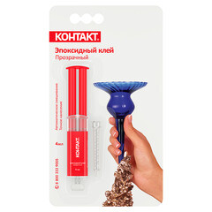 Клей эпоксидный двухкомпонентный Контакт прозрачный 4 мл - фото 4