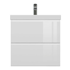 Тумба под раковину Cersanit Moduo Slim 60 см подвесная белая (64125) - фото 6