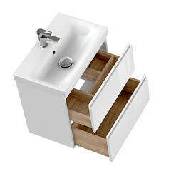 Тумба под раковину Cersanit Moduo Slim 60 см подвесная белая (64125) - фото 4