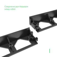 Бордюр пластиковый 1000х45х80 мм черный Gidrolica Line - фото 2