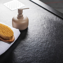 Поддон Ulitka Volna литьевой мрамор 100х100х3,5 см квадрат черный низкий (74104134) - фото 4