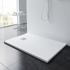 Поддон Ulitka Flow литьевой мрамор 120х80х3 см прямоугольник белый низкий (74104111) - фото 3