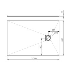 Поддон Ulitka Flow литьевой мрамор 120х80х3 см прямоугольник белый низкий (74104111) - фото 2