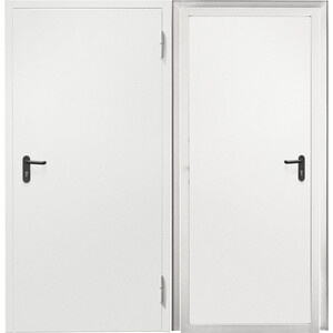 Дверь техническая Промет ДТ глухая правая белый RAL 9003 950х2050 мм