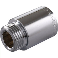 Удлинитель Tiemme 25 мм х 1/2 ВР(г) х 1/2 НР(ш) латунный (1500170) - фото 2