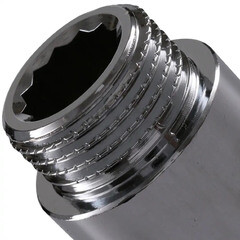 Удлинитель Tiemme 50 мм х 1/2 ВР(г) х 1/2 НР(ш) латунный (1500052) - фото 3