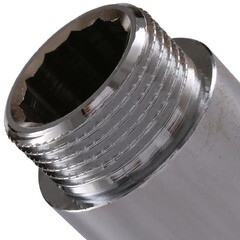 Удлинитель Tiemme 100 мм х 1/2 ВР(г) х 1/2 НР(ш) латунный (1500188) - фото 4