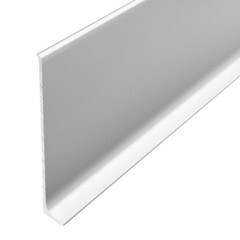 Плинтус алюминиевый напольный серебро 80х11,2х2500 мм L-образный - фото 1