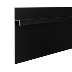 Изображение товара Плинтус алюминиевый напольный черный 115х16,5х2500 мм для скрытого монтажа