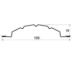 Евроштакетник двухсторонний полукруглый 0,45 мм 105х1800 мм графитовый серый RAL 7024 фигурный срез - фото 2