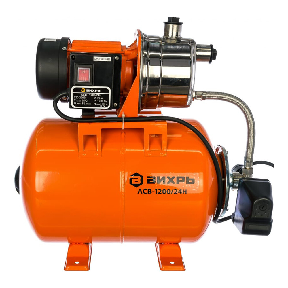 Изображение товара Насосная станция Вихрь АСВ-1200/24Н 70 л/мин для систем водоснабжения