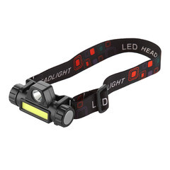 Фонарь налобный Navigator NPT светодиодный 2 LED 5/3 Вт аккумуляторный Li-Ion 1200 мАч металл/пластик 2 режима (14661) - фото 1