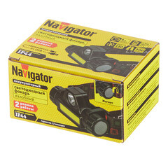 Фонарь налобный Navigator NPT светодиодный 2 LED 5/3 Вт аккумуляторный Li-Ion 1200 мАч металл/пластик 2 режима (14661) - фото 3