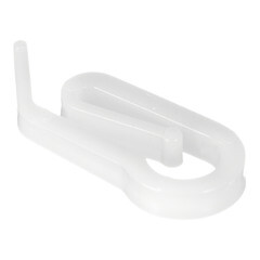 Крючок к бегунку для алюминиевого карниза пластмассовый белый (20 шт.) - фото 4