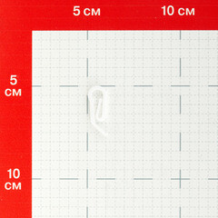Крючок к бегунку для алюминиевого карниза пластмассовый белый (20 шт.) - фото 3