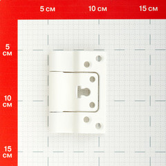 Петля ПНН-80 бабочка универсальная неразъемная 80х55 мм белая - фото 2