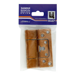 Петля ПНН-80 бабочка универсальная неразъемная 80х55 мм золото - фото 3