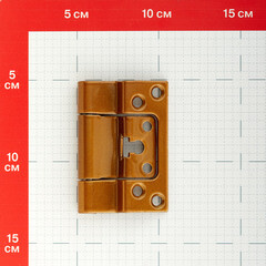 Петля ПНН-80 бабочка универсальная неразъемная 80х55 мм золото - фото 2