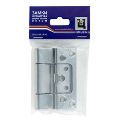 Петля ПНН-80 бабочка универсальная неразъемная 80х55 мм хром - фото 3