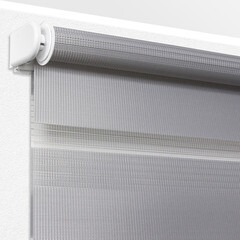 Рулонная штора день-ночь 50х160 см Уют Канзас светло-серая - фото 6