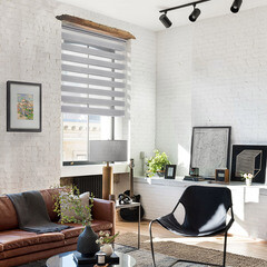 Рулонная штора день-ночь 50х160 см Уют Канзас светло-серая - фото 4