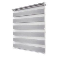 Рулонная штора день-ночь 60х160 см Уют Канзас светло-серая - фото 5