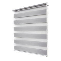 Рулонная штора день-ночь 70х160 см Уют Канзас светло-серая - фото 6