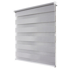 Рулонная штора день-ночь 70х160 см Уют Канзас светло-серая - фото 3