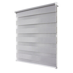 Рулонная штора день-ночь 80х160 см Уют Канзас светло-серая - фото 2