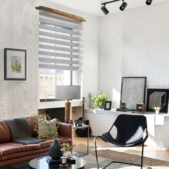 Рулонная штора день-ночь 80х160 см Уют Канзас светло-серая - фото 4