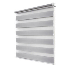 Рулонная штора день-ночь 140х160 см Уют Канзас светло-серая - фото 5