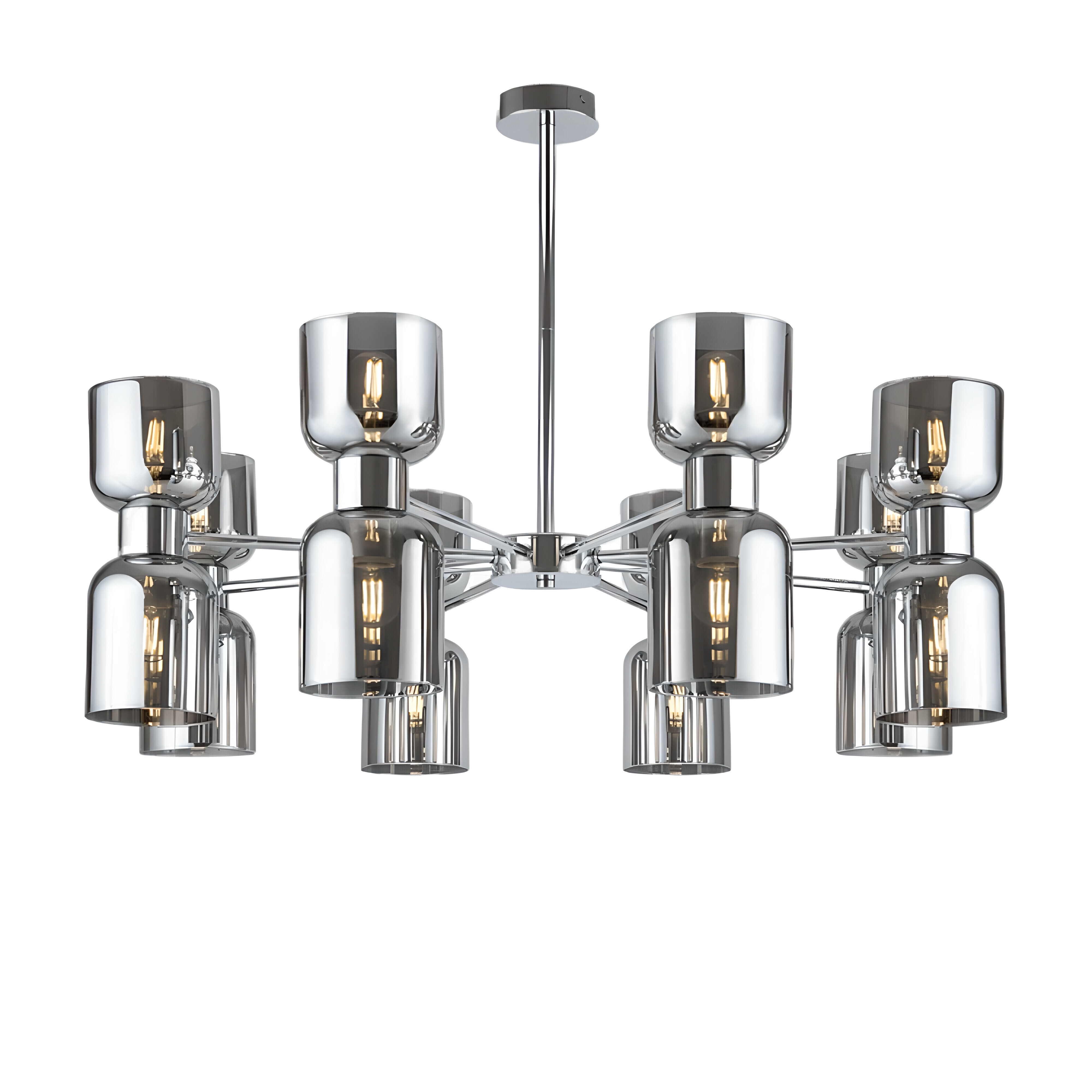 Изображение товара Люстра подвесная Freya Savia E27 960 Вт современный дизайн хром стекло