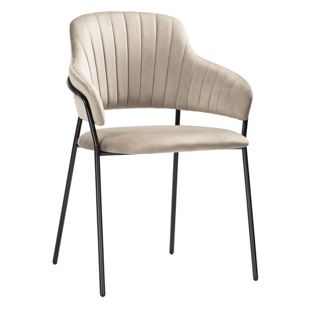 Изображение товара Стул-кресло Woodville Инклес дымчатый на металлокаркасе с велюром