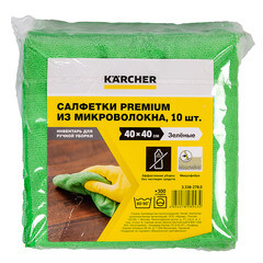 Салфетка микроволокно 40х40 см Karcher зеленая (10 шт.) - фото 3