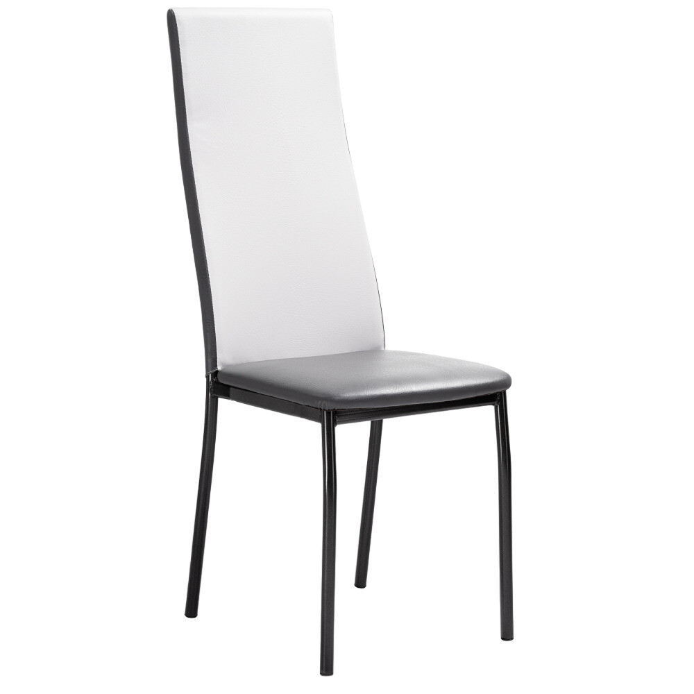 Изображение товара Стул Mirilis белый металлический с искусственной кожей для кухни