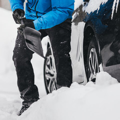 Лопата снеговая автомобильная Plantic Auto полиамид с пластиковым черенком 690х230 мм (18001-01) - фото 3