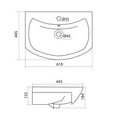 Комплект тумба с раковиной Айсберг Нева 60 см напольная белая (УПП00040336/1.WH11.0.246) - фото 3