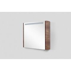Зеркальный шкаф AM.PM Sensation 80х70х15 см с подсветкой левый орех - фото 4
