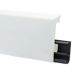 Плинтус экополимер Winart Pro 80х17х2000 мм белый с монтажной планкой (90.80.001.001) - фото 4