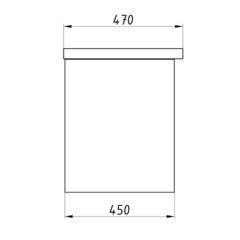 Тумба под раковину АСБ-Мебель Диана 60 см подвесная серая/дуб янтарный (12028) - фото 4