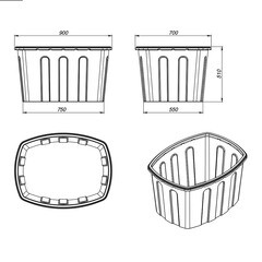 Емкость Экопром 200 л из пищевого полиэтилена синяя - фото 2