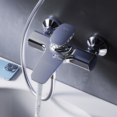 Смеситель для ванны AM.PM Spirit V2.0 хром джойстик с коротким изливом без лейки (F70A10000) - фото 8