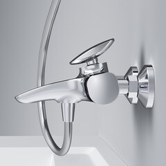 Смеситель для ванны AM.PM Spirit V2.0 хром джойстик с коротким изливом без лейки (F70A10000) - фото 2