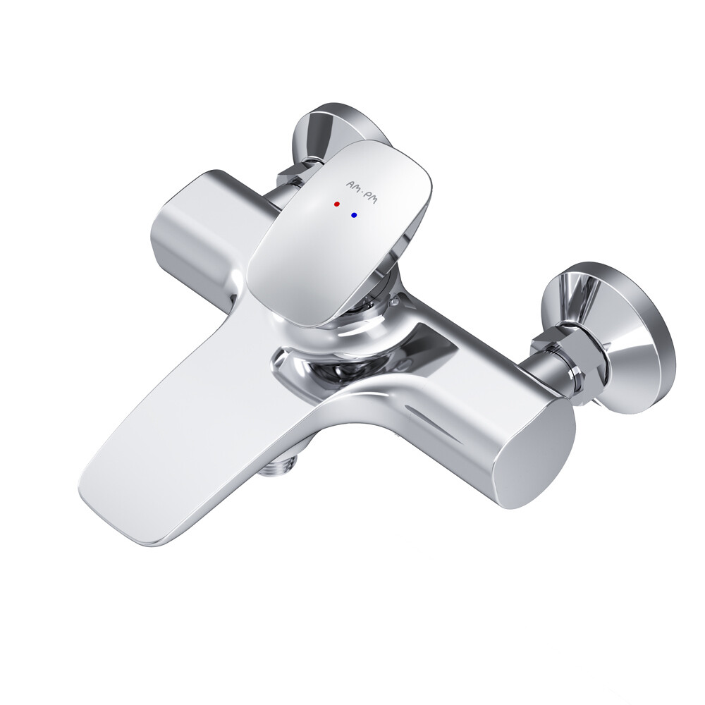 Смеситель для ванны AM.PM Spirit V2.0 хром джойстик с коротким изливом без лейки (F70A10000)