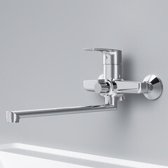 Смеситель для ванны AM.PM Gem хром однорычажный с длинным изливом без лейки (F90A90000) - фото 10