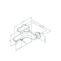 Смеситель для ванны AM.PM Gem черный однорычажный с коротким изливом без лейки (F90A10022) - фото 2