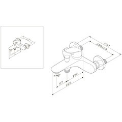 Смеситель для ванны AM.PM Like хром однорычажный с коротким изливом без лейки (F8010016) - фото 3